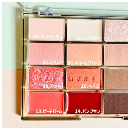 ソフトブラーリングアイパレット/wakemake/アイシャドウパレットを使ったクチコミ(4枚目)