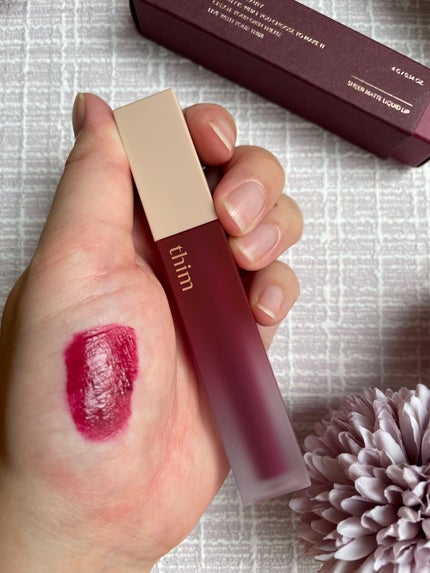 シアーマットリキッドリップ/thim/口紅を使ったクチコミ(5枚目)