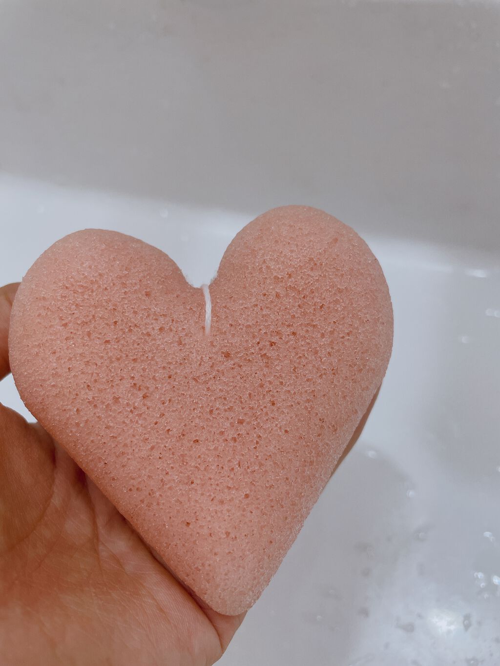 こんにゃくパフ (ハート)/DAISO/パフ・スポンジを使ったクチコミ(3枚目)