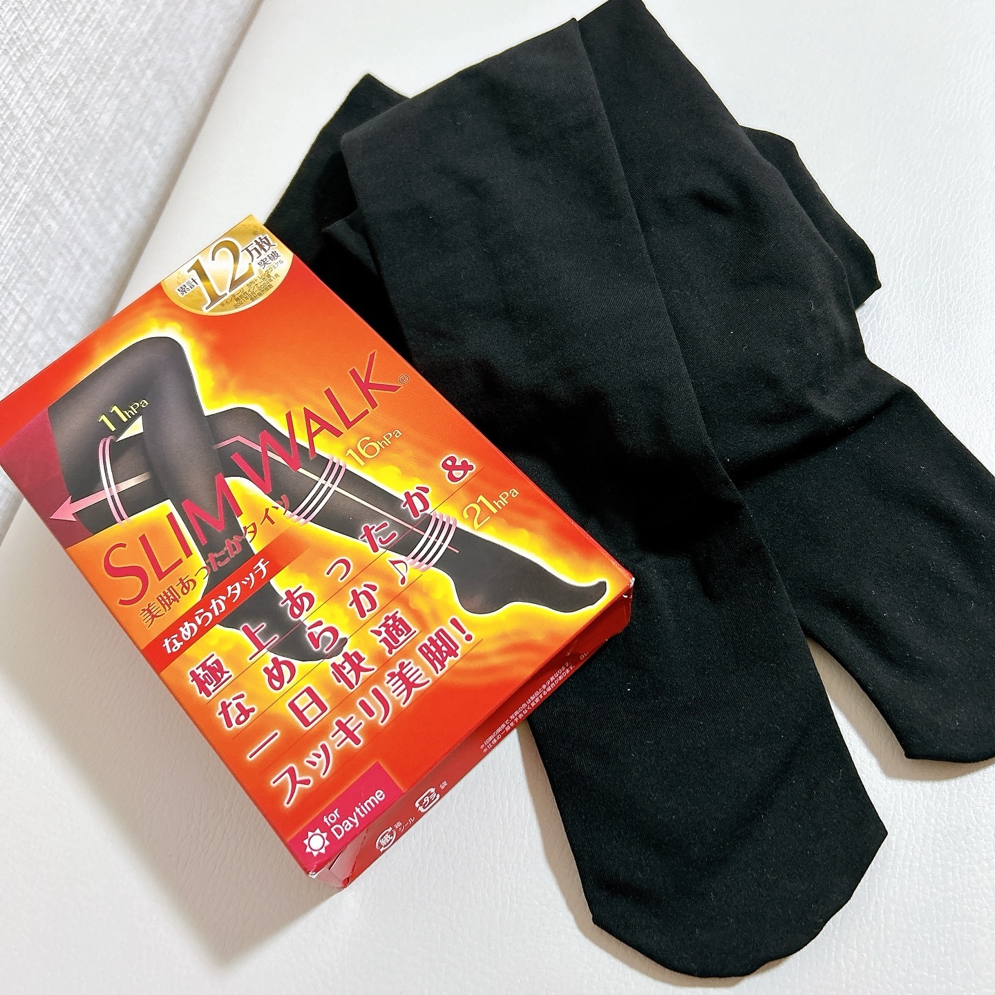 スリムウォーク 美脚あったかタイツ なめらかタッチ/SLIMWALK/着圧ソックス・レギンスを使ったクチコミ（1枚目）