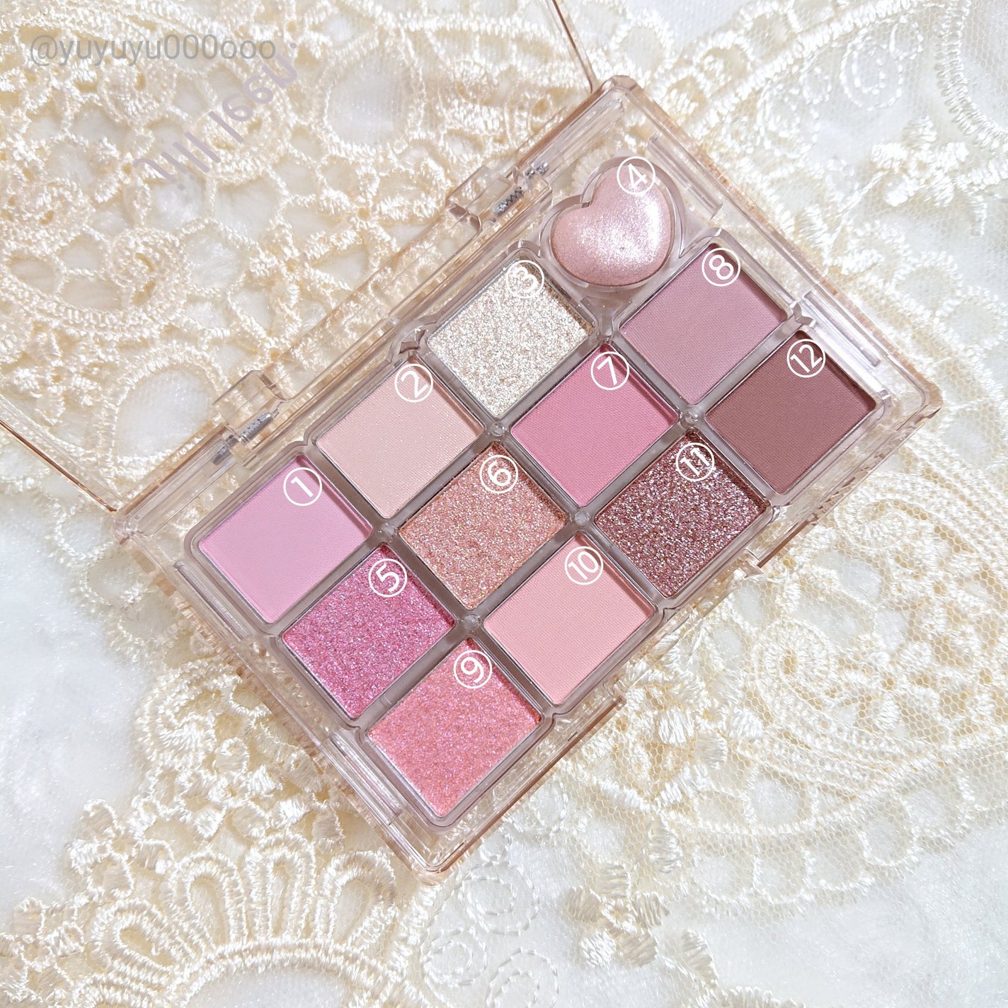 シャイニング12色ミニアイシャドウパレット/jill leen./アイシャドウパレットを使ったクチコミ(6枚目)