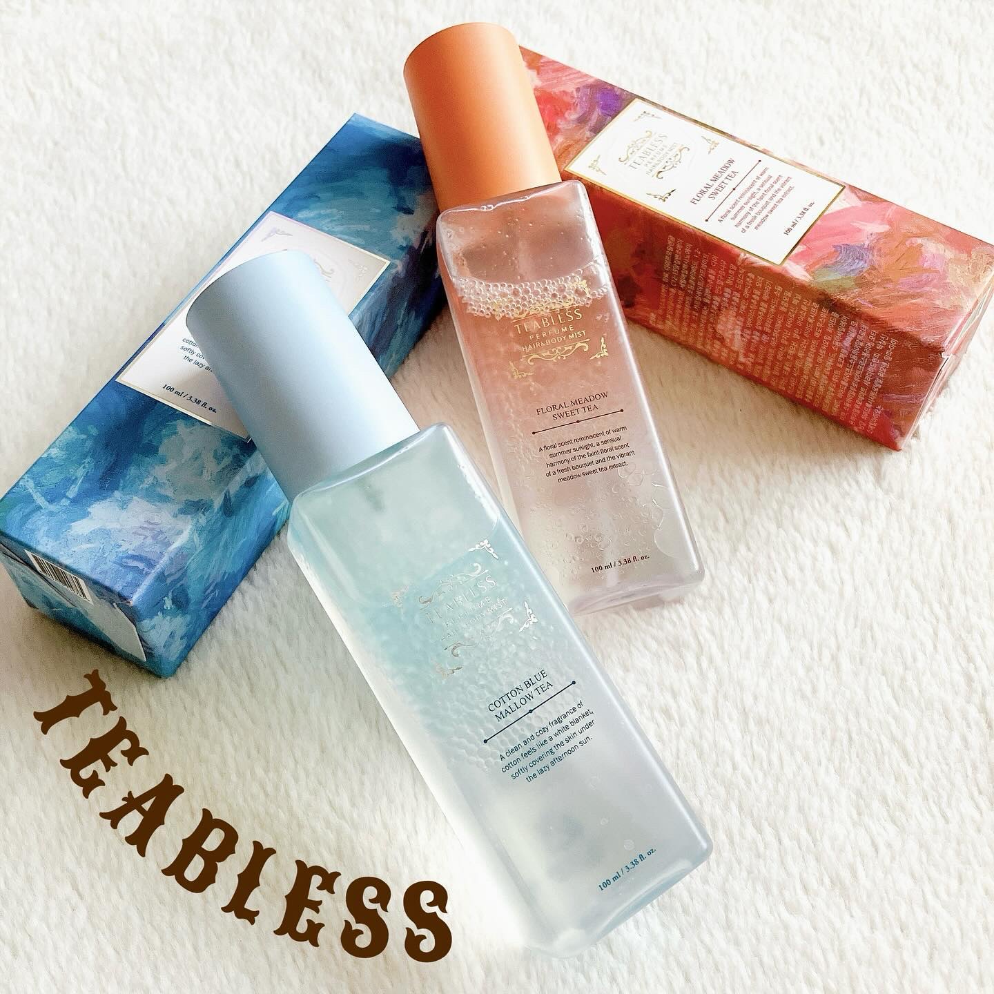 パヒュームヘア＆ボディミスト コットンブルーメロウティー/TEABLESS/ヘアミストを使ったクチコミ（1枚目）