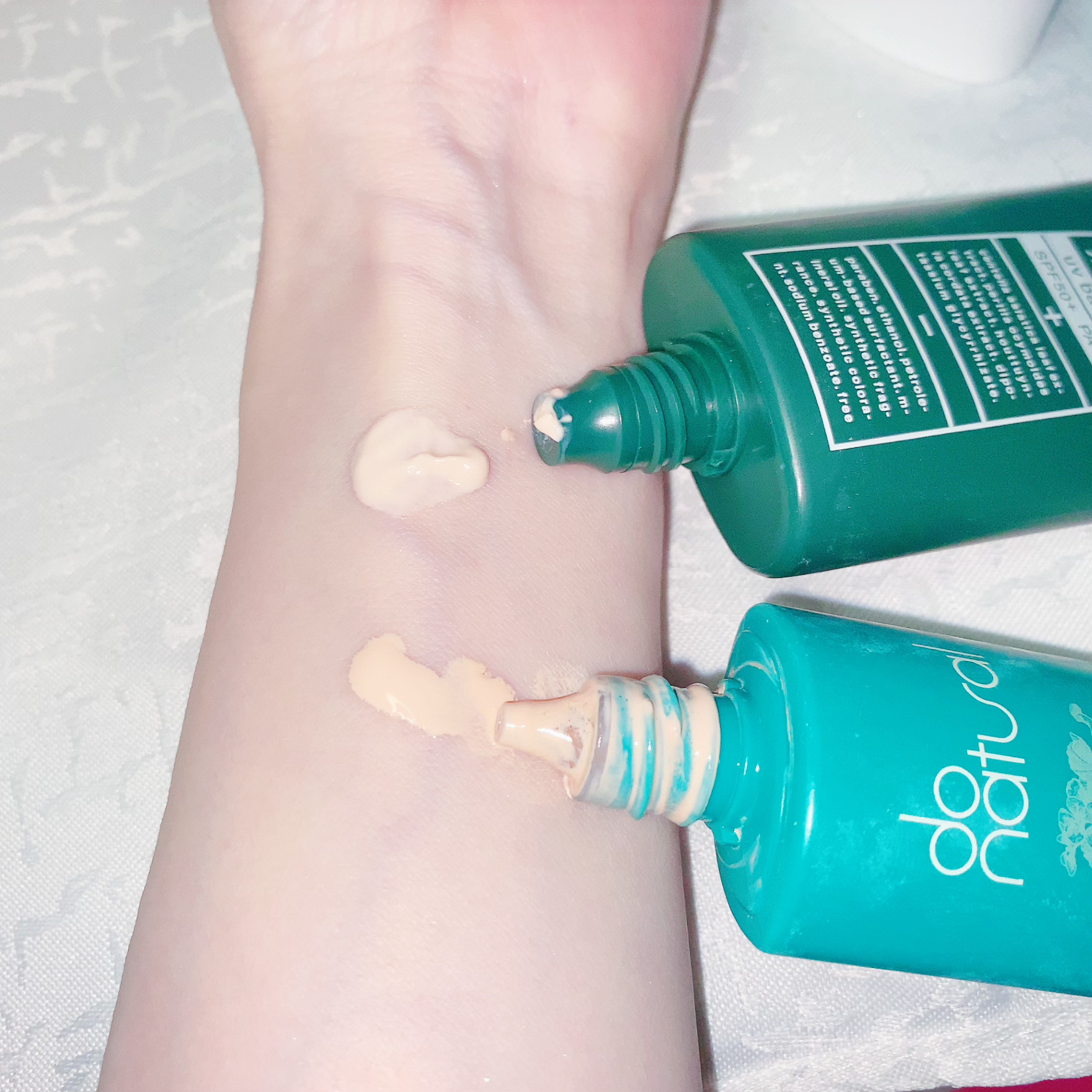 コンフォート ＵＶ ミルク [ブライト ベージュ]/do natural/日焼け止めミルクを使ったクチコミ（3枚目）