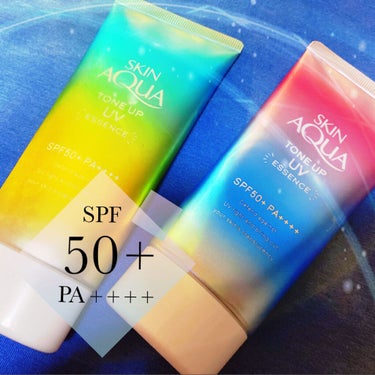 スキンアクア トーンアップUVエッセンスのクチコミ「SKIN AQUA
TONE UP ESSENCE
★SPF50＋　PA＋＋＋＋
✼••┈┈•.....」（1枚目）