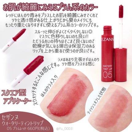 ウォータリーティントリップ/CEZANNE/リップティントを使ったクチコミ(2枚目)