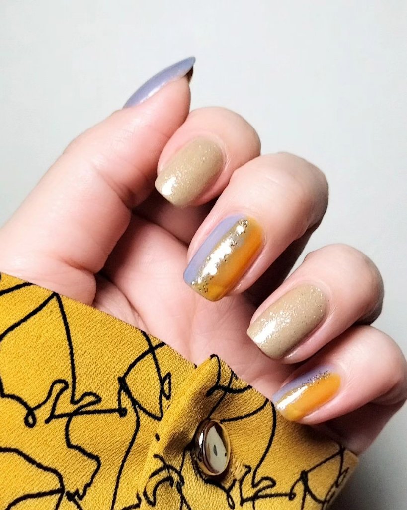 プレイフル アップデートネイル pun-08 シャンパンゴールド/PLAYFUL/オールインワンネイルを使ったクチコミ（1枚目）