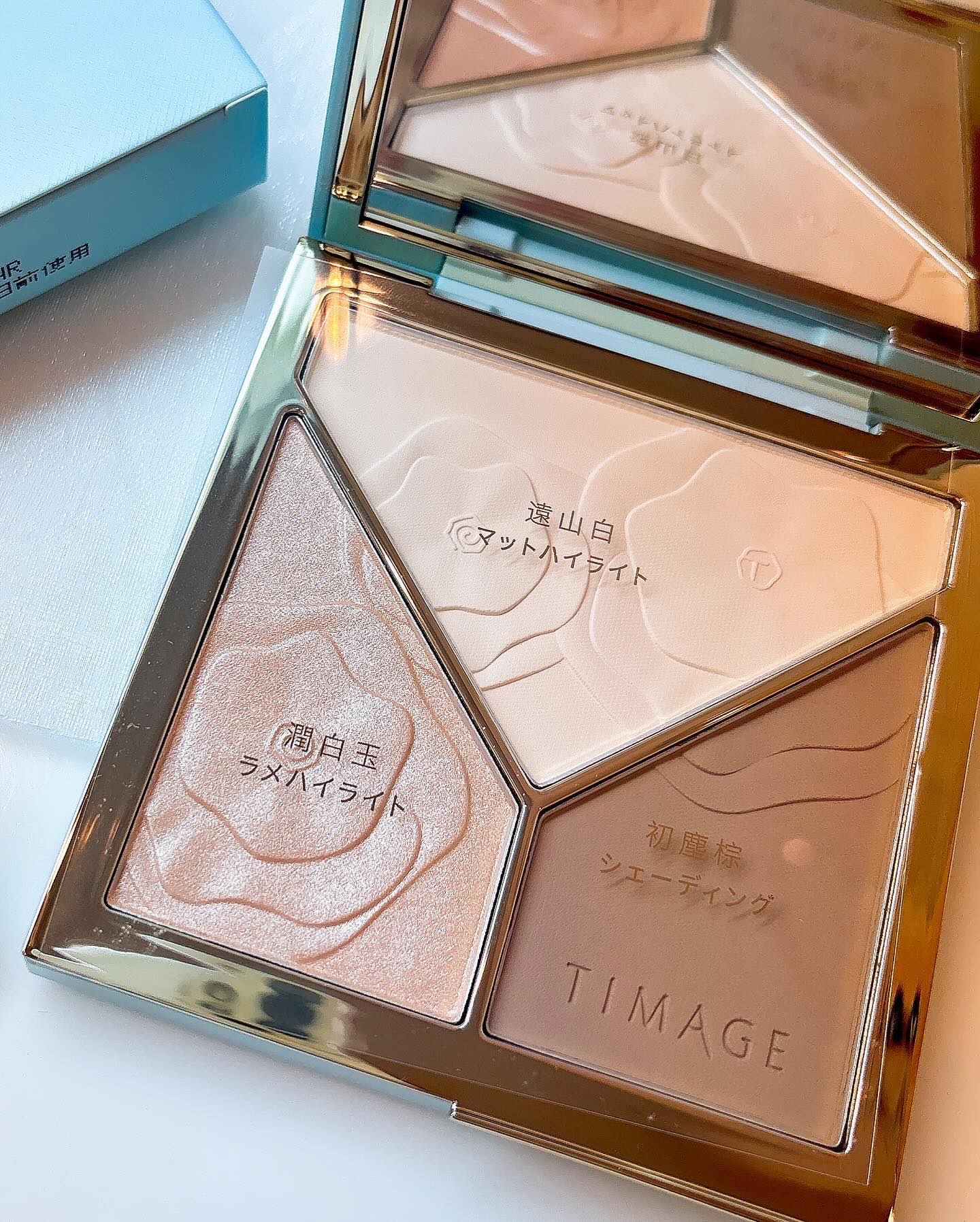 ハイライトシェーディングパレット/TIMAGE/パウダーハイライトを使ったクチコミ（3枚目）