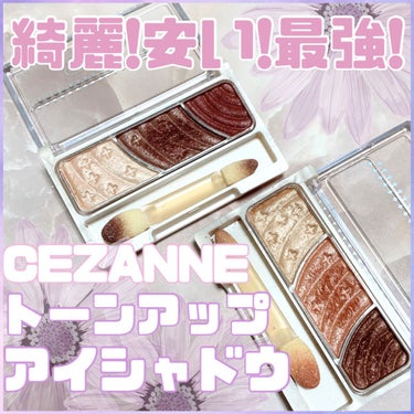 トーンアップアイシャドウ/CEZANNE/アイシャドウパレットを使ったクチコミ（1枚目）