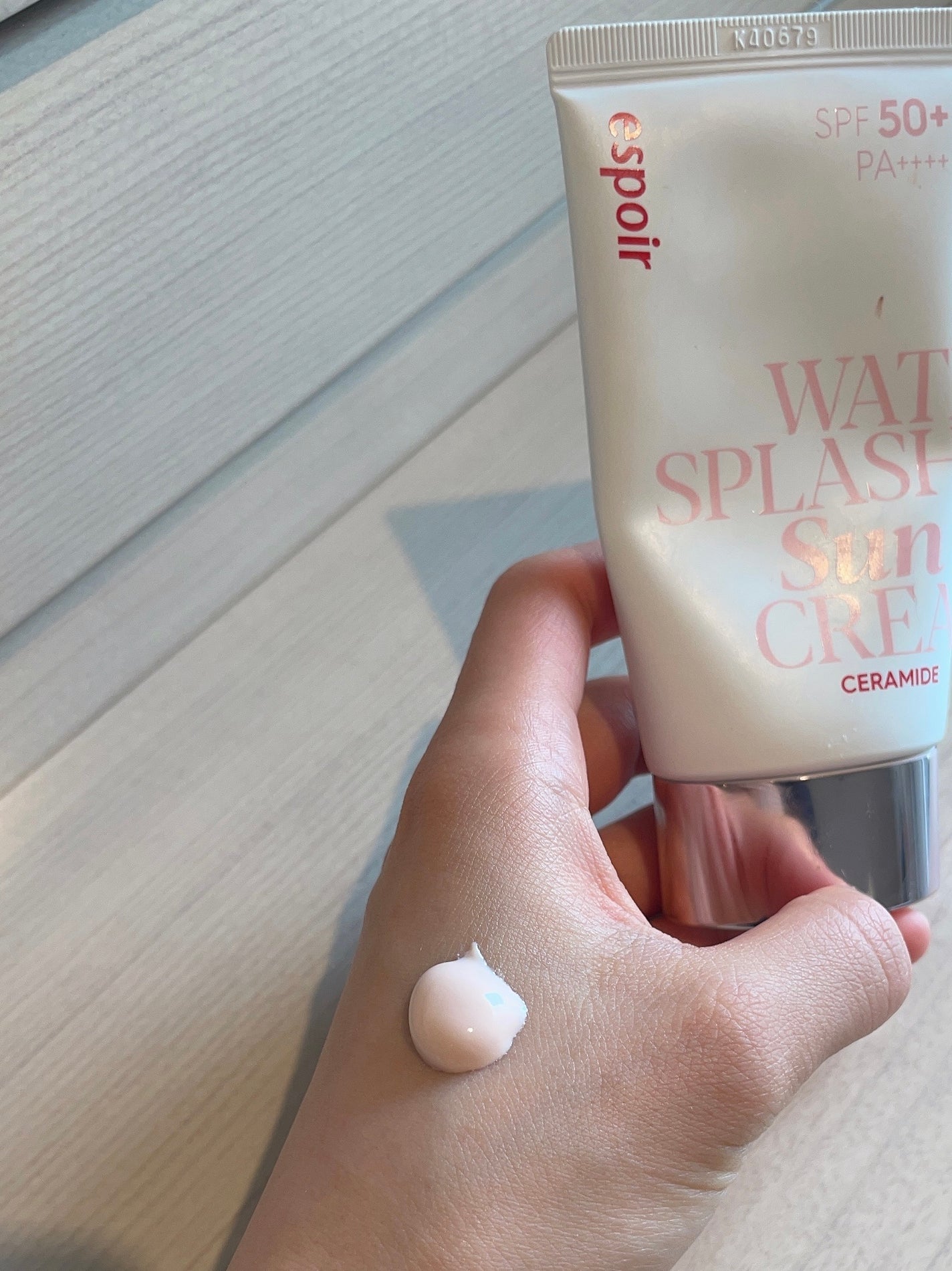 ウォータースプラッシュサンクリーム セラミド/espoir/日焼け止めクリームを使ったクチコミ(2枚目)