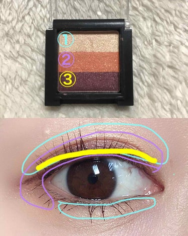 UR GLAM　GRADATION EYESHADOW オレンジ/U R GLAM/アイシャドウパレットを使ったクチコミ（3枚目）