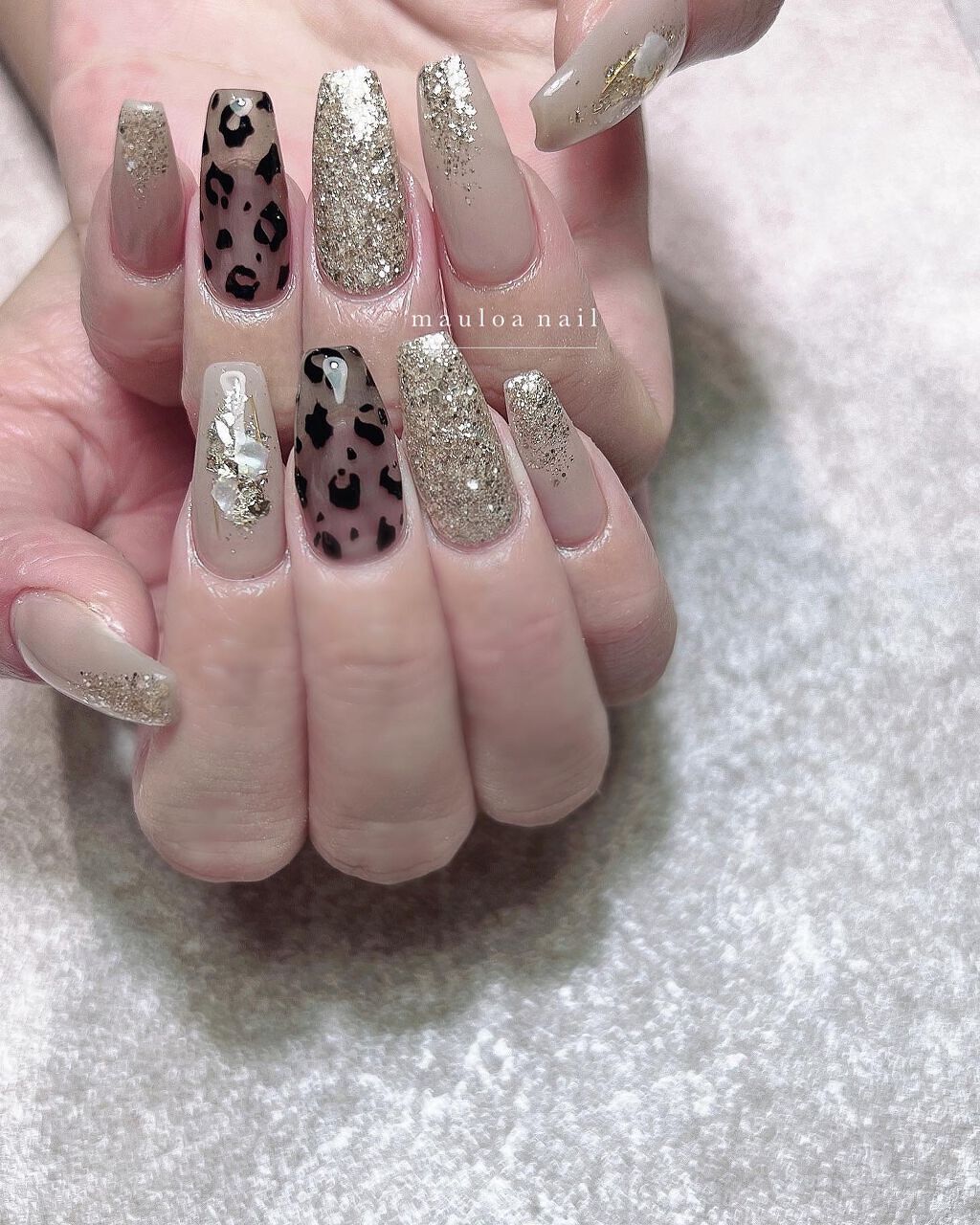 mauloa_nail on LIPS 「・ アニマル💛💛・#ネイル#ネイルデザイン#豹柄ネイル#ネ..」(1枚目)