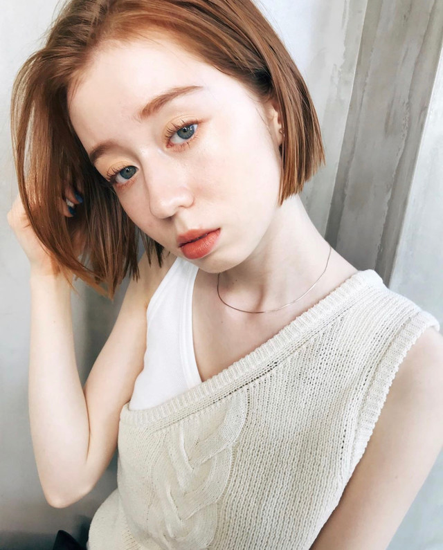 切りっぱなしボブヘア