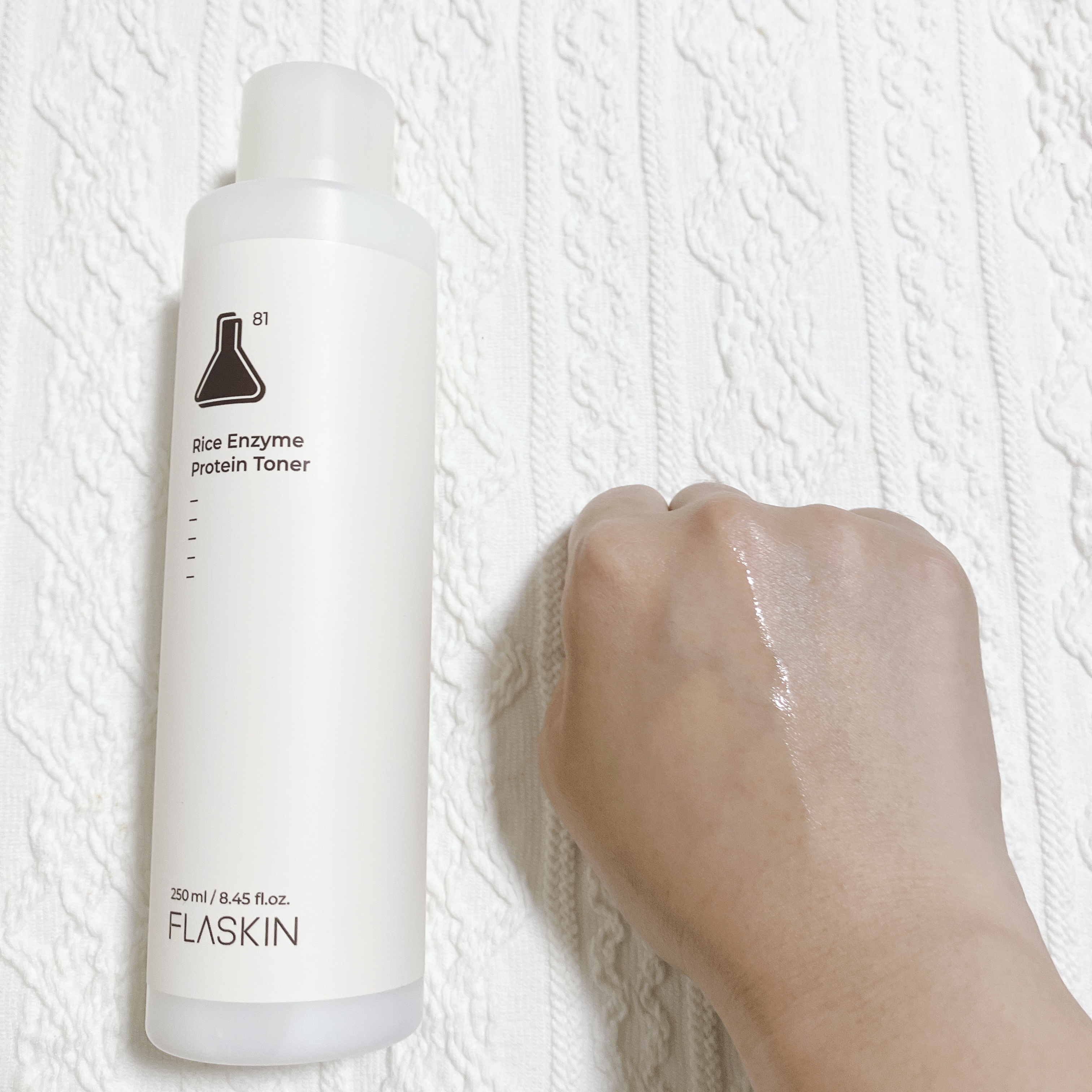 白米一番搾りタンパク質トナー/FLASKIN/化粧水を使ったクチコミ（3枚目）