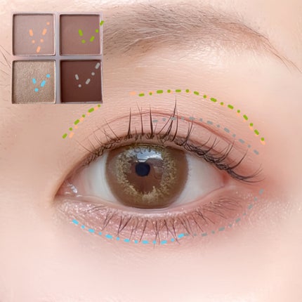 アンドバイロムアンド メロウアイパレット/&nd by rom&nd/アイシャドウパレットを使ったクチコミ(5枚目)