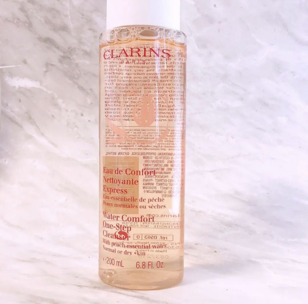 CLARINS オードコンフォート エクスプレスのクチコミ「❁︎CLARINS❁︎
オードコンフォート エクスプレス

桃のいい香り🍑
これ一本でクレンジ.....」（3枚目）