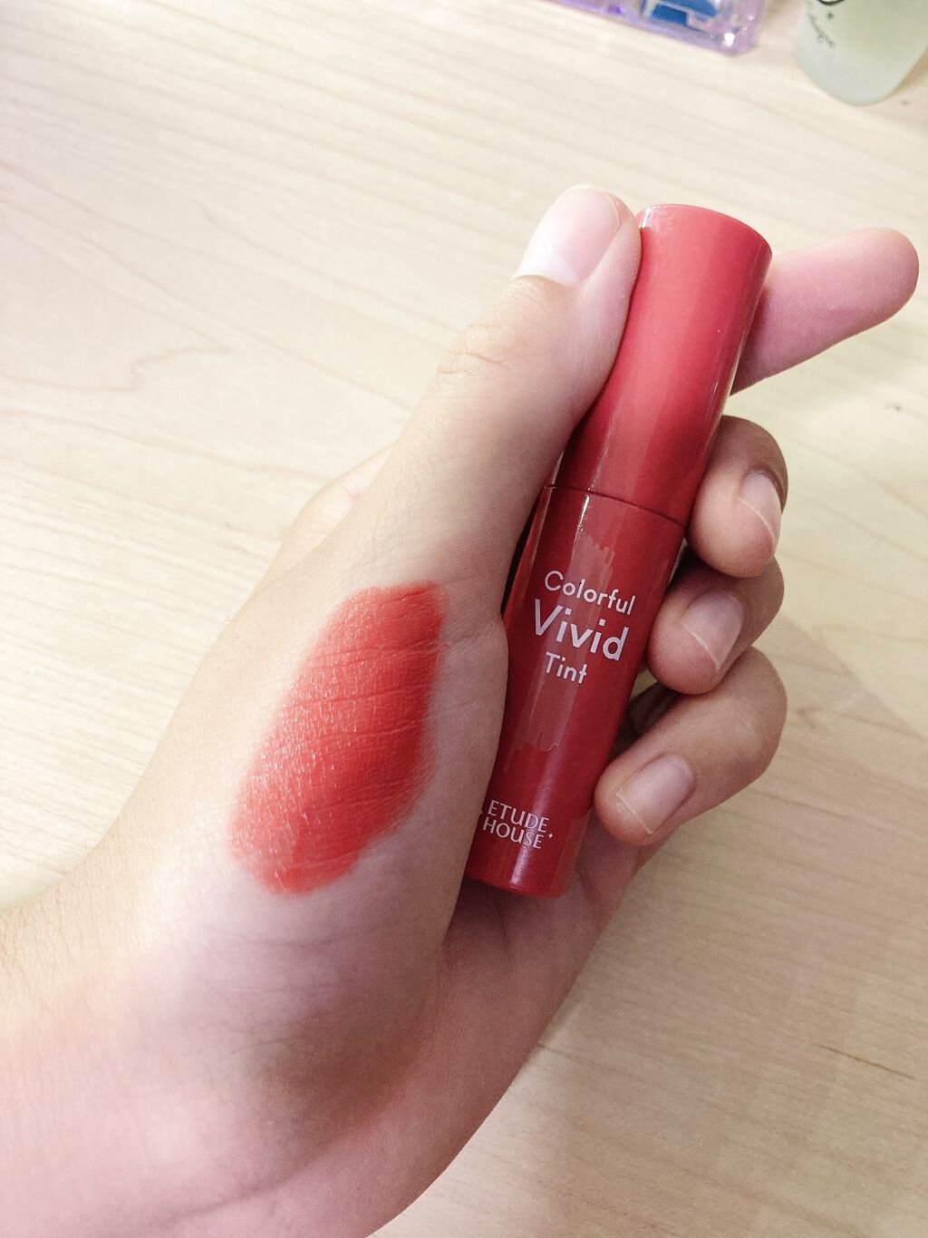 カラフルビビッドティント OR203 アイスパーシモン/ETUDE/口紅を使ったクチコミ（2枚目）