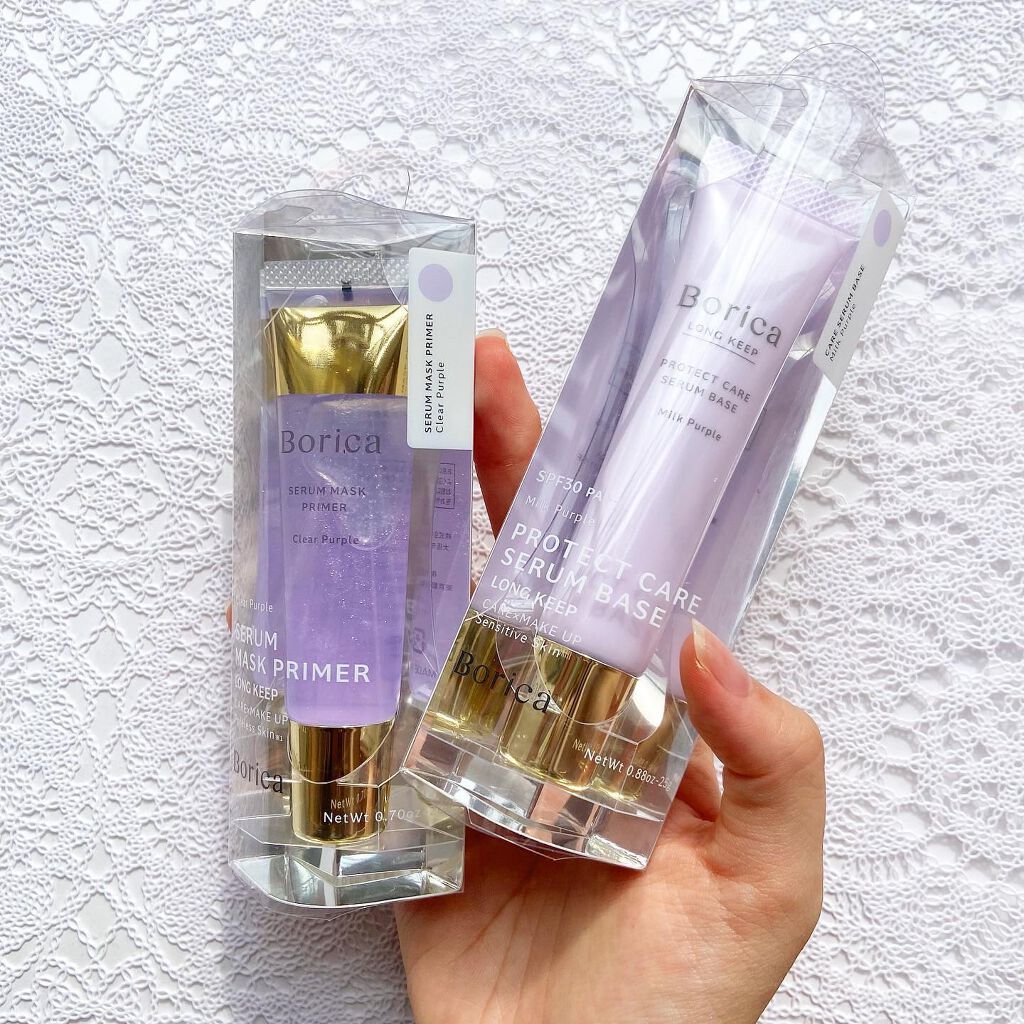 くずれ防止 美容液ケアベース ミルクパープル SPF30 PA++/Borica/化粧下地を使ったクチコミ(4枚目)