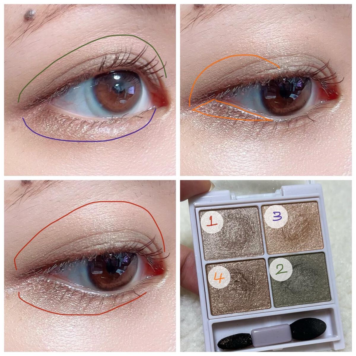 シルキースフレアイズ/キャンメイク/アイシャドウパレットを使ったクチコミ(5枚目)