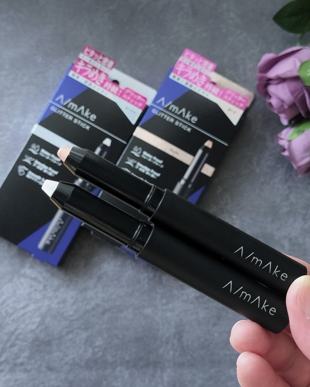 エーメイク グリッタースティック/A/mAke/グリッターを使ったクチコミ(1枚目)