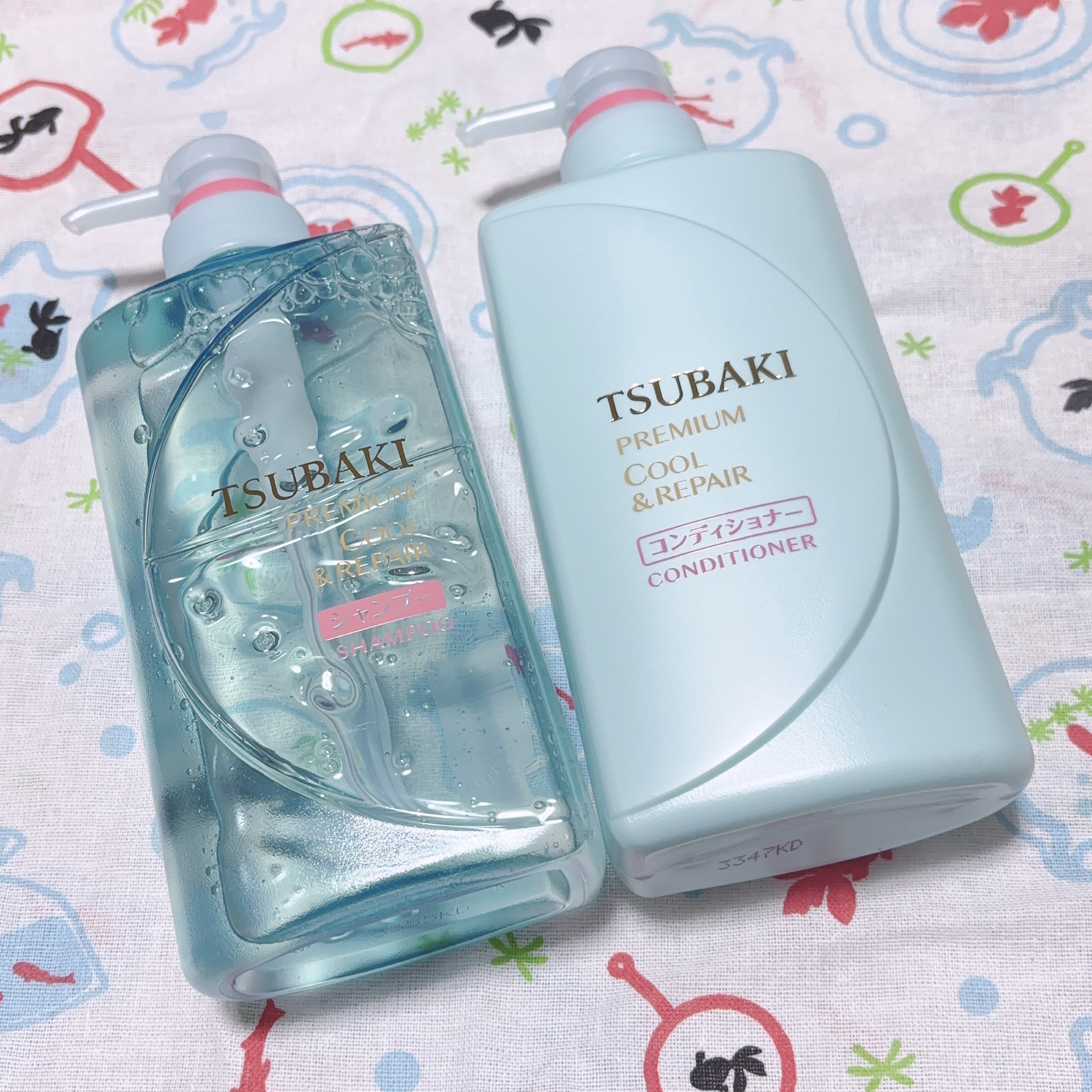 TSUBAKI TSUBAKI プレミアム クール＆リペア シャンプー&コンディショナー ポンプペアセットのクチコミ「TSUBAKI
プレミアムクール＆リペアポンプペア


PRのシャンプーたちがやっと使い終わる.....」（3枚目）