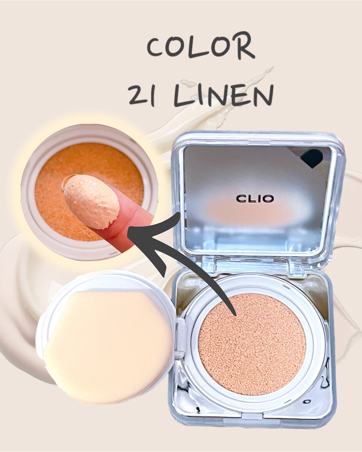 キル カバー ファンウェア クッション ザ オリジナル/CLIO/クッションファンデーションを使ったクチコミ(3枚目)