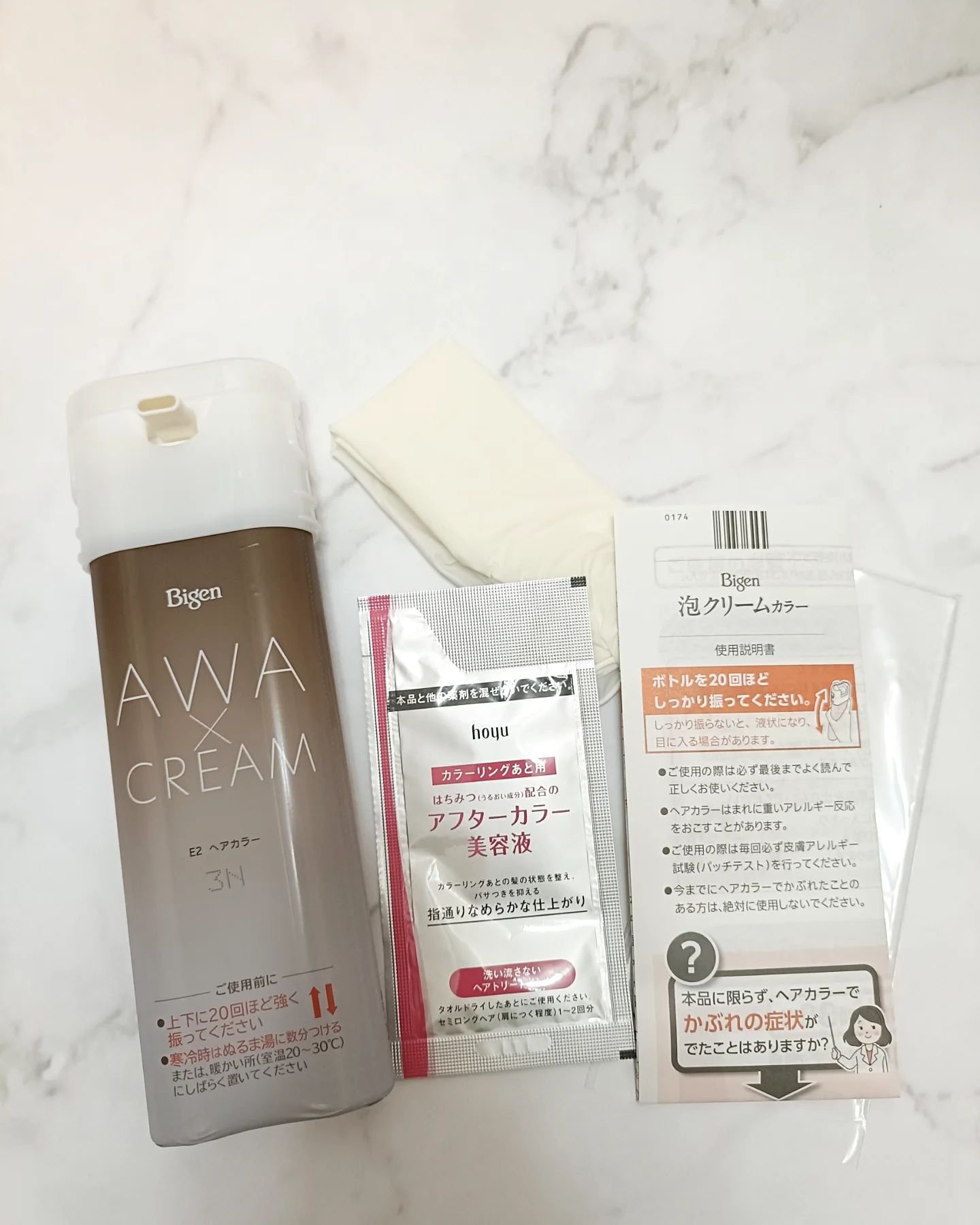 泡クリームカラー 3N シフォンブラウン/ビゲン/ヘアカラーを使ったクチコミ（2枚目）