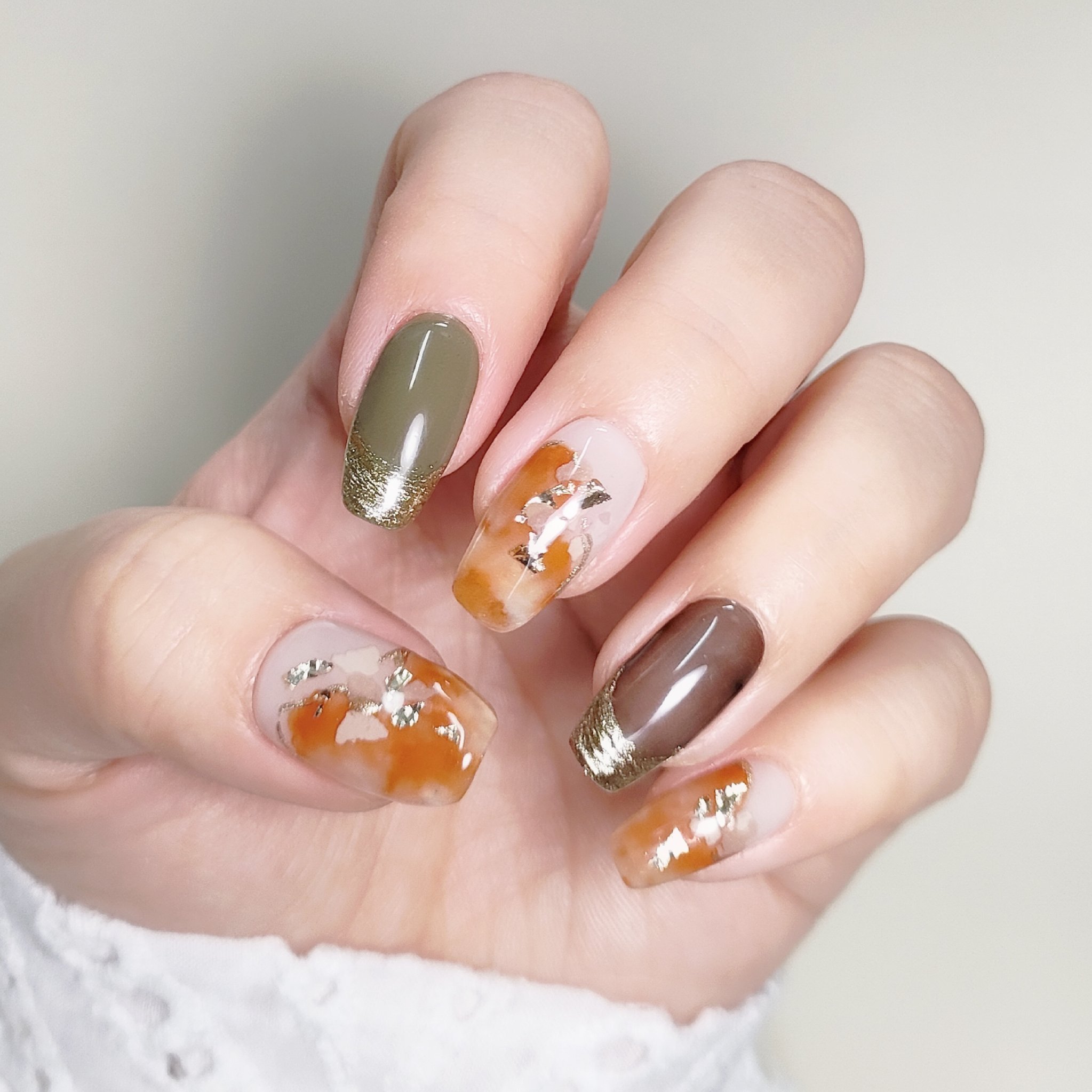 セミキュアジェルネイル（ハンド）/ohora/ネイルシールを使ったクチコミ（3枚目）