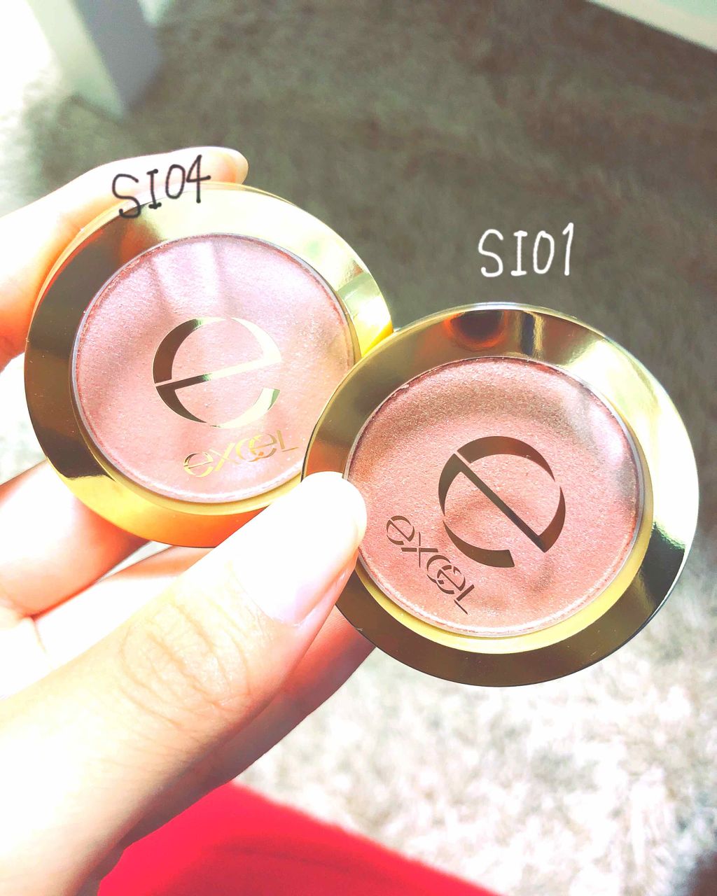 シャイニーシャドウ N/excel/単色アイシャドウを使ったクチコミ（1枚目）