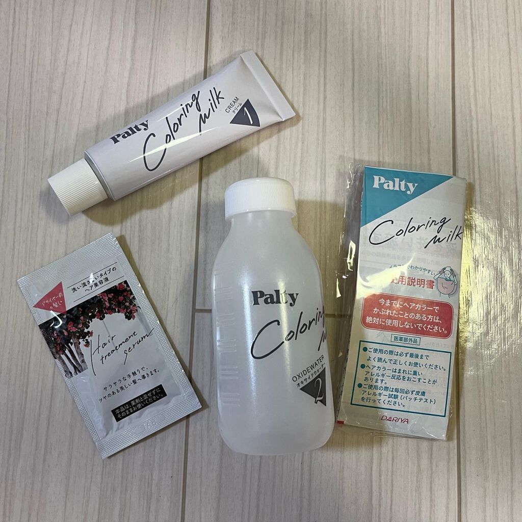 カラーリングミルク【旧】 ひとりじめグレージュ/パルティ/ヘアカラーを使ったクチコミ（3枚目）