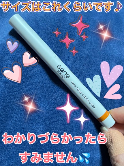 Gene TOKYO  ツートンカラーライナー/DAISO/スティックアイシャドウを使ったクチコミ(2枚目)
