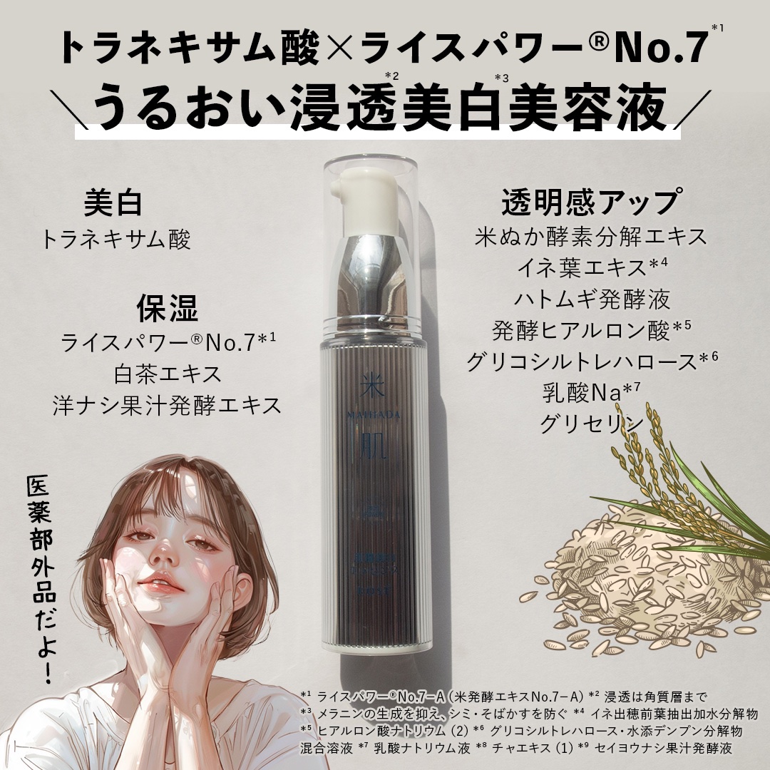 肌潤美白エッセンス/米肌/美容液を使ったクチコミ（2枚目）