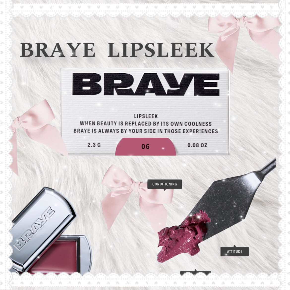 BRAYE LIPSLEEK 06プラッキー/BRAYE/口紅を使ったクチコミ（1枚目）