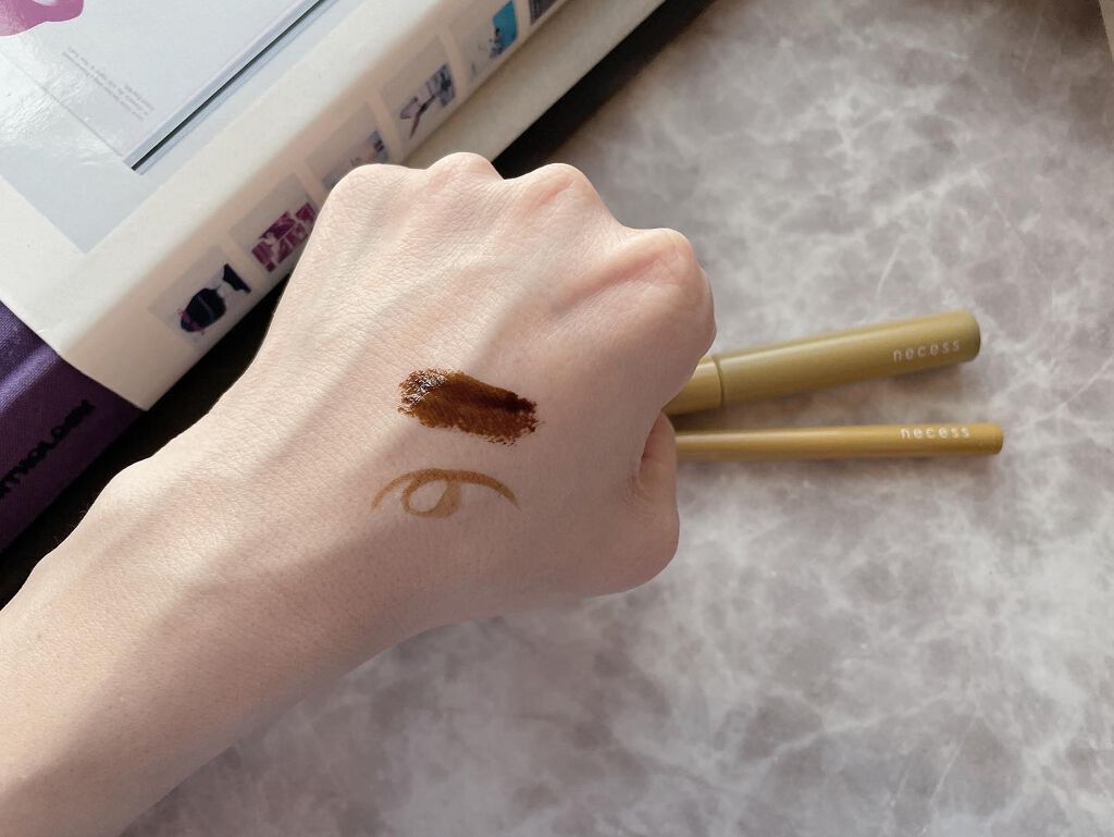 necess まゆ書き足し美容液ティント /コジット/眉ティントを使ったクチコミ(4枚目)