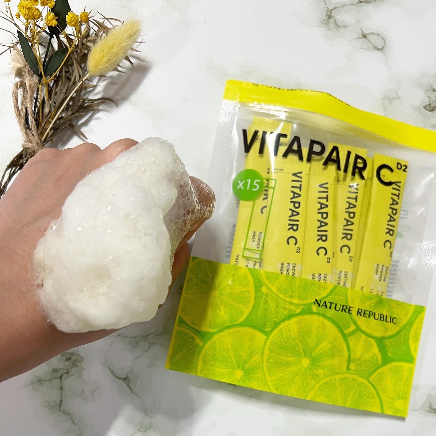 ビタペアC酵素洗顔パウダー/ネイチャーリパブリック/洗顔パウダーを使ったクチコミ(4枚目)