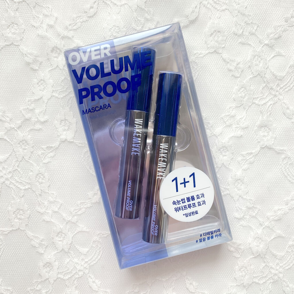 オーバーボリュームプルーフマスカラ/wakemake/マスカラを使ったクチコミ（2枚目）
