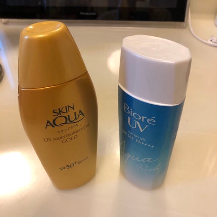 スーパーモイスチャージェルゴールド/スキンアクア/日焼け止めジェルを使ったクチコミ(1枚目)