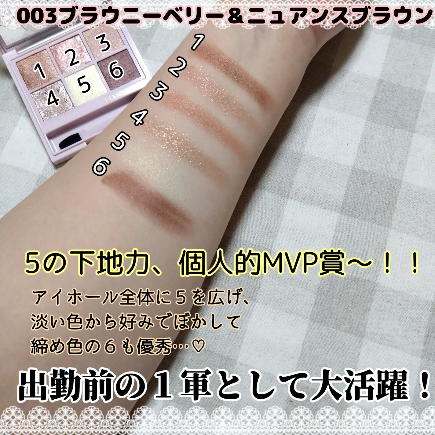 オーラクリエイション/BLEND BERRY/アイシャドウパレットを使ったクチコミ(3枚目)