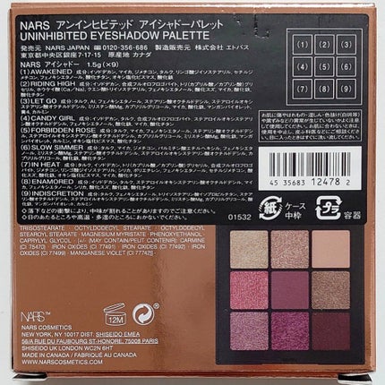 アンインヒビテッド アイシャドーパレット/NARS/アイシャドウパレットを使ったクチコミ(3枚目)