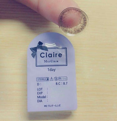 クレアバイマックスカラー/Claire/カラーコンタクトレンズを使ったクチコミ（1枚目）