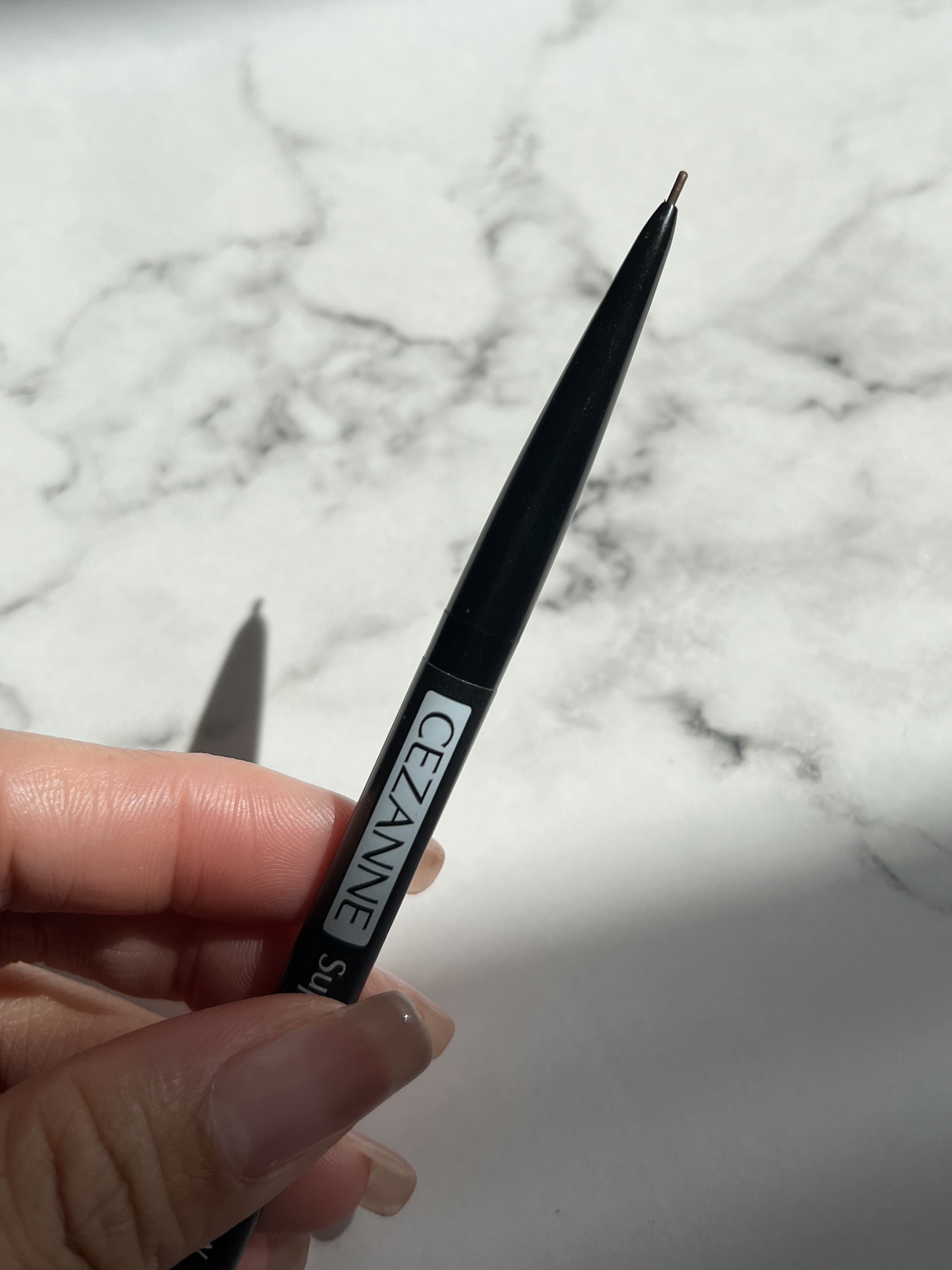 超細芯アイブロウ 02 オリーブブラウン/CEZANNE/アイブロウペンシルを使ったクチコミ（2枚目）