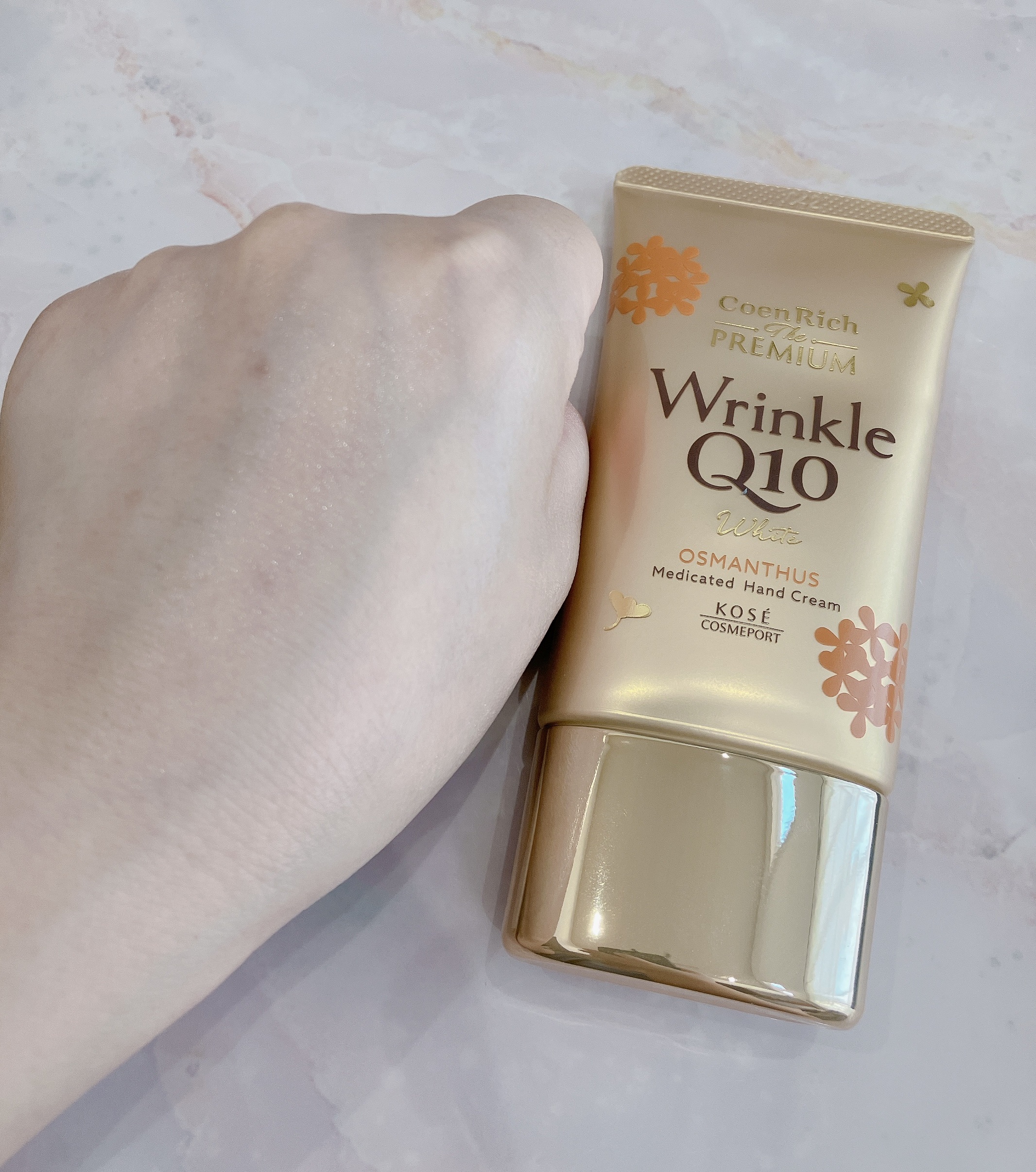 コエンリッチ　ザ　プレミアム  薬用リンクルホワイト　ハンドクリーム  金木犀の香り 【医薬部外品】/コエンリッチQ10/ハンドクリームを使ったクチコミ（2枚目）