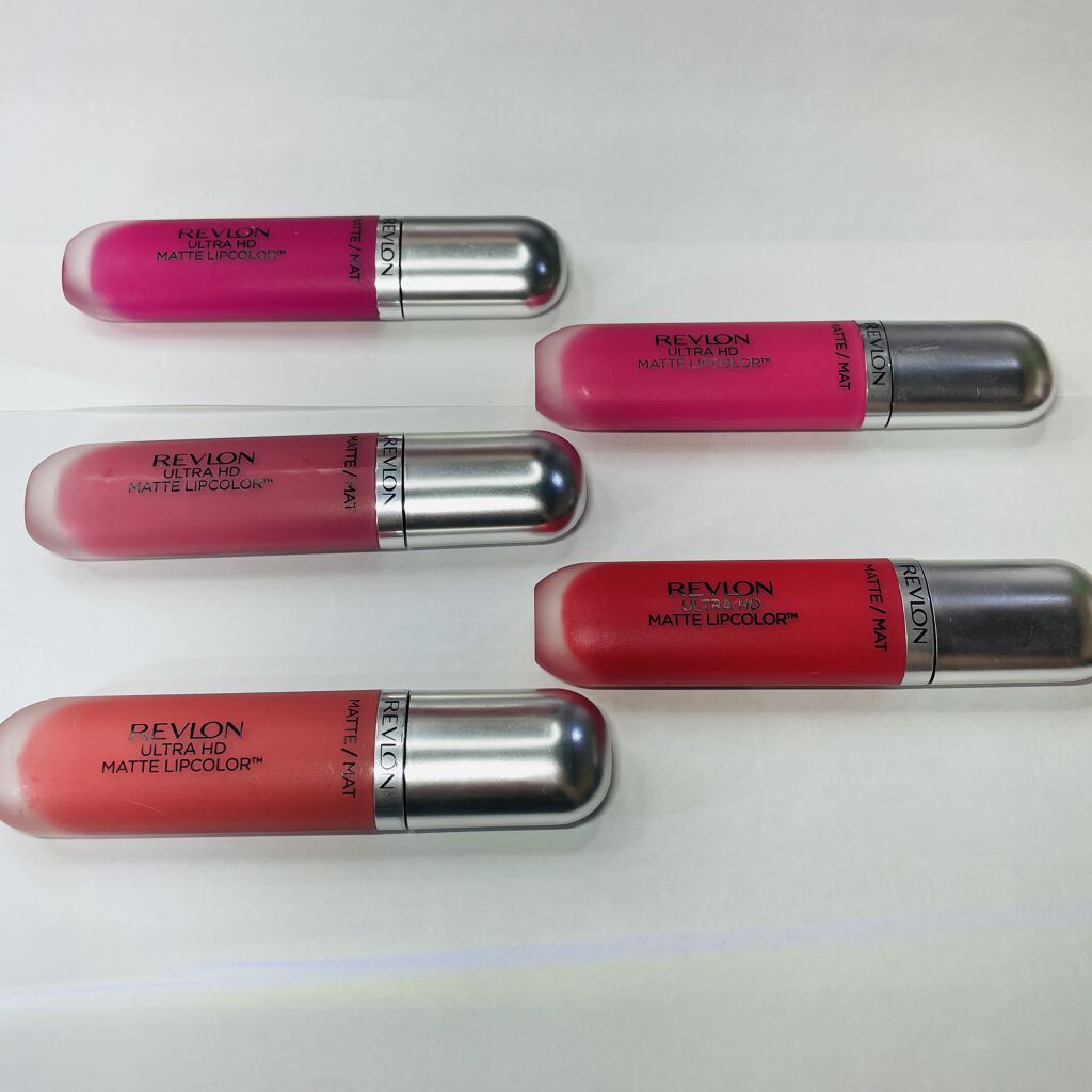 ウルトラ HD マット リップカラー 016 テンプテーション/REVLON/口紅を使ったクチコミ（1枚目）