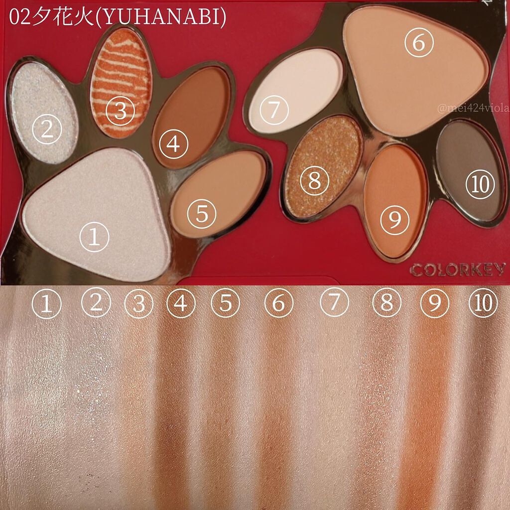 トラ十色アイシャドウパレット/COLORKEY/アイシャドウパレットを使ったクチコミ（2枚目）