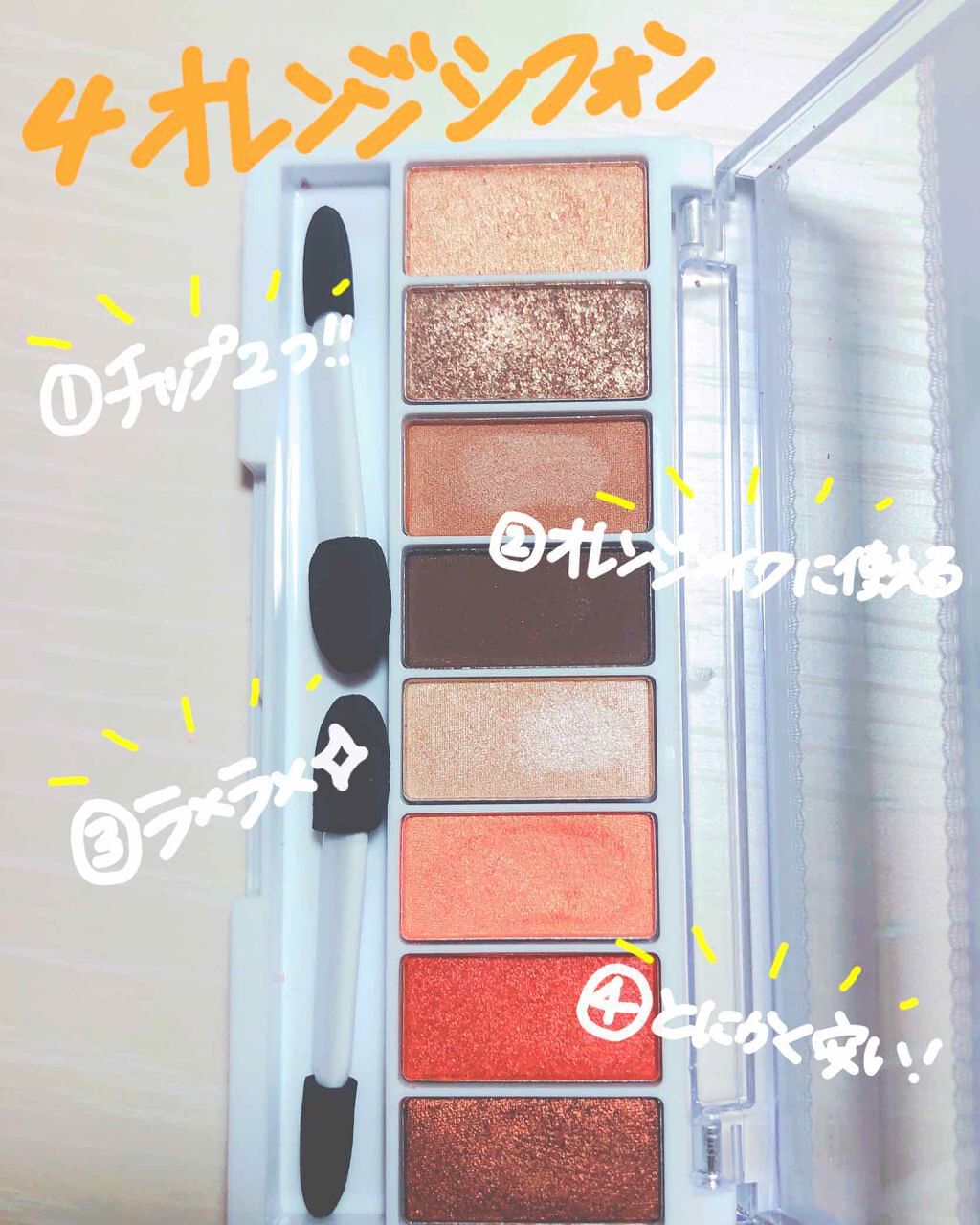 スイーツコレクション/マリブビューティー/アイシャドウパレットを使ったクチコミ(2枚目)