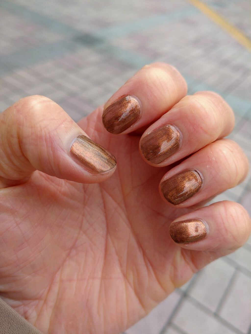 オサジ アップリフト ネイルカラー 15 Doukutsu〈洞窟〉/OSAJI/マニキュアを使ったクチコミ（2枚目）