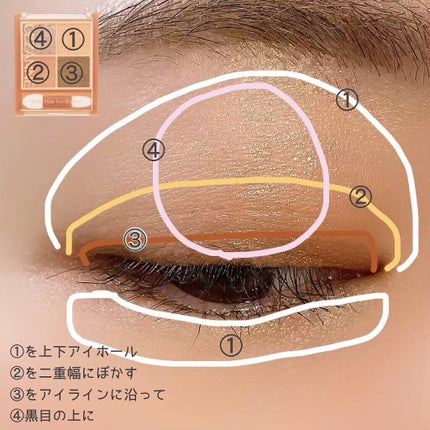 ベージュトーンアイシャドウ/CEZANNE/アイシャドウパレットを使ったクチコミ(5枚目)