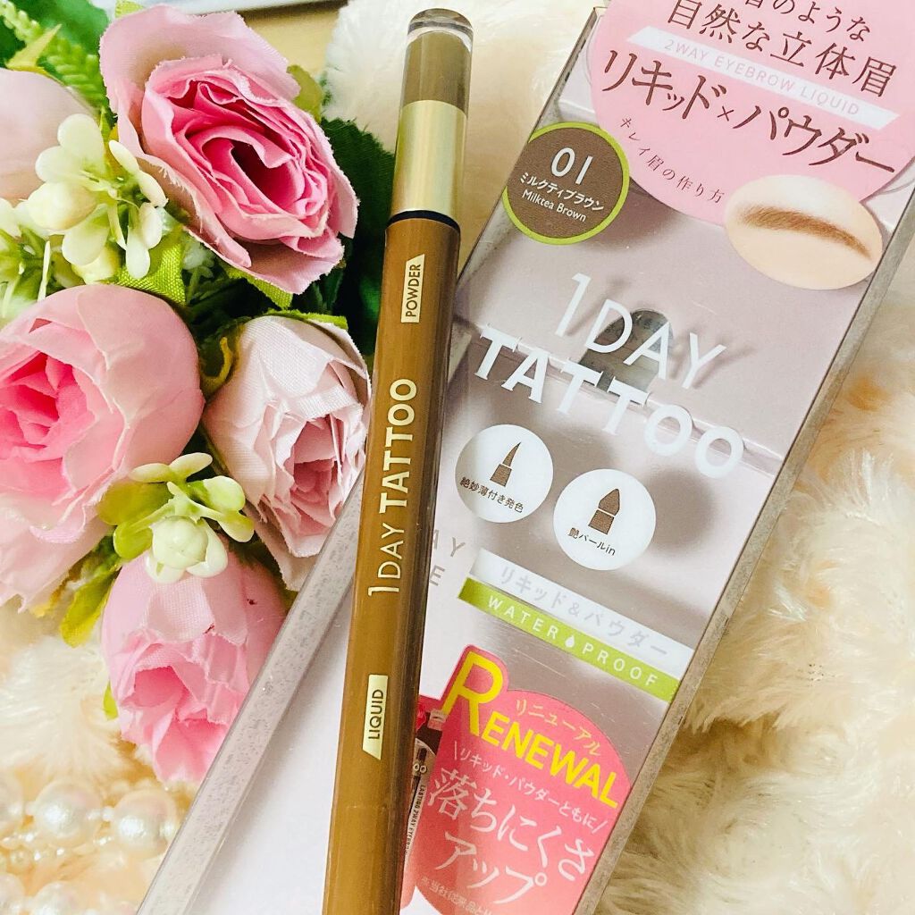 ラスティングツーウェイアイブロウ リキッドWpa 01 ミルクティブラウン/K-パレット/リキッドアイブロウを使ったクチコミ（2枚目）