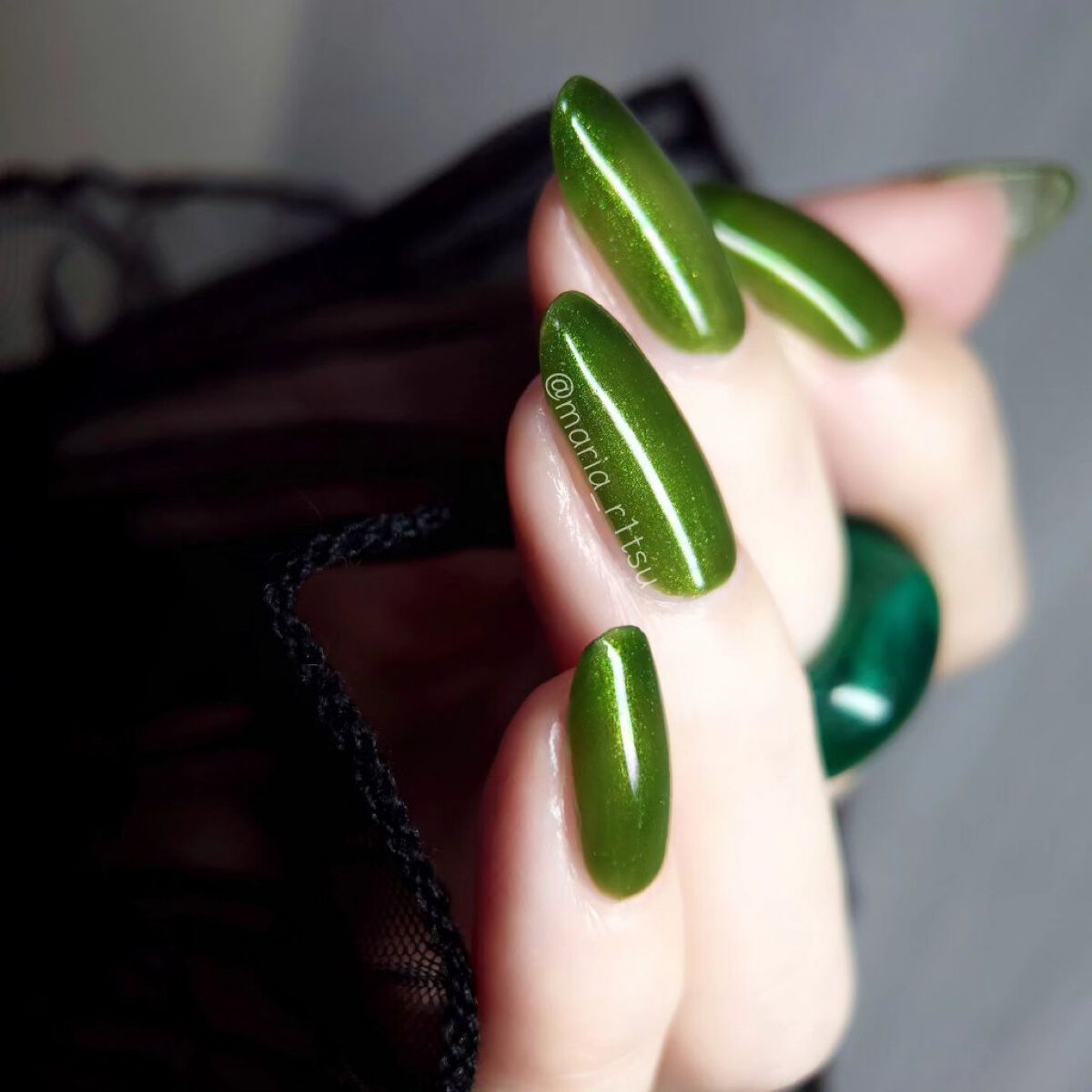 TONE DROP ネイルポリッシュ 023 Sparkling Moss/D-UP/マニキュアを使ったクチコミ（1枚目）