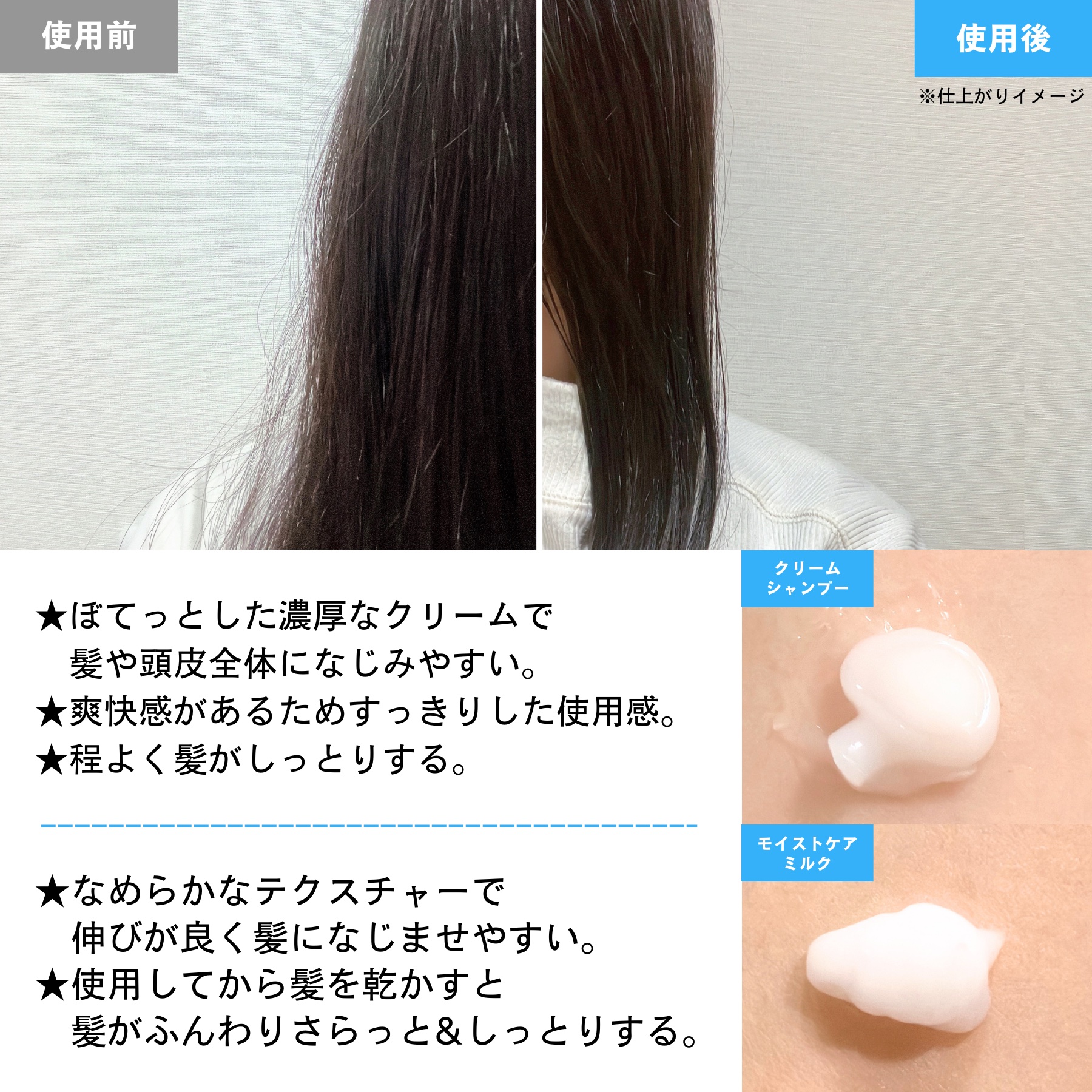 モイストケアミルク/CORE BEAUTY/アウトバストリートメントを使ったクチコミ（2枚目）