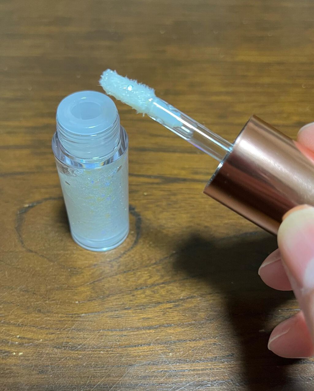 シャンパンアイグリッター/Peach C/グリッターを使ったクチコミ(2枚目)